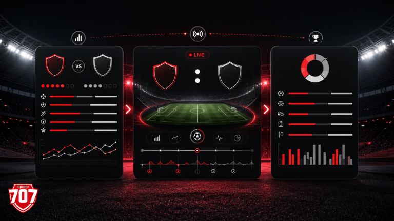 707Livescore football match centre showing pre-match form, live scores and final match data
