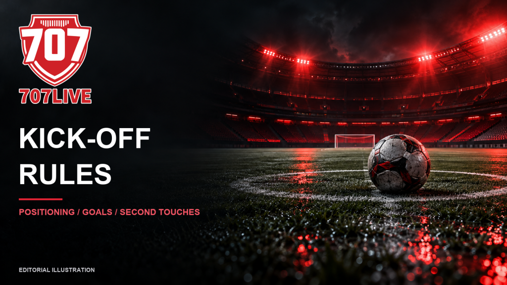 707LIVE editorial illustration of a football on the centre mark