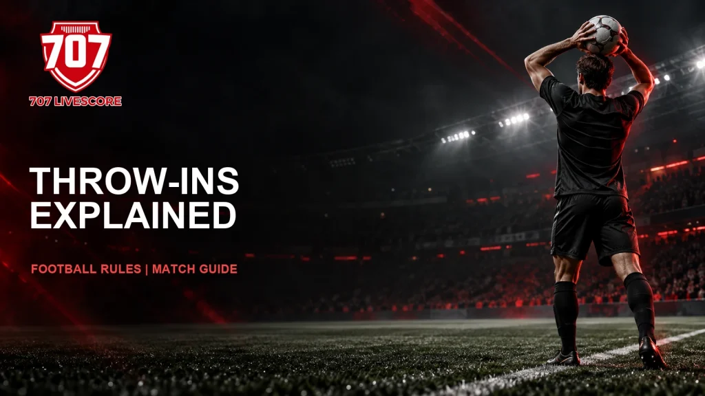 707 Livescore football rules illustration of a player taking a two-handed throw-in.